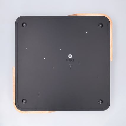 Brilagi - LED griestu gaismeklis PILANA ar regulējamu spilgtumu LED/48W/230V 3000-6500K ozols/melns 42x42 cm + tālvadības pults