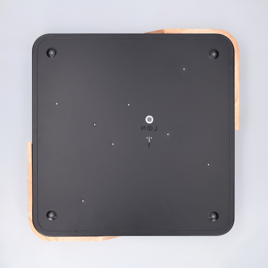 Brilagi - LED griestu gaismeklis PILANA ar regulējamu spilgtumu LED/48W/230V 3000-6500K ozols/melns 42x42 cm + tālvadības pults