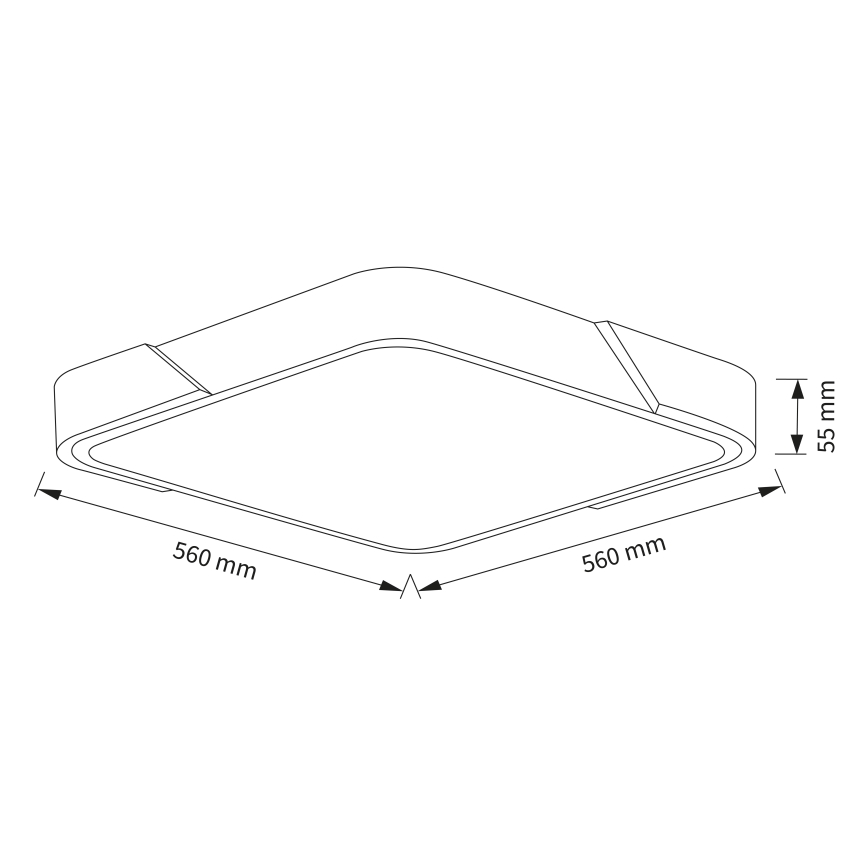 Brilagi - regulējams LED griestu lukturis PILANA LED/60W/230V 3000-6500K ozols/balts 56x56 cm + tālvadības pults