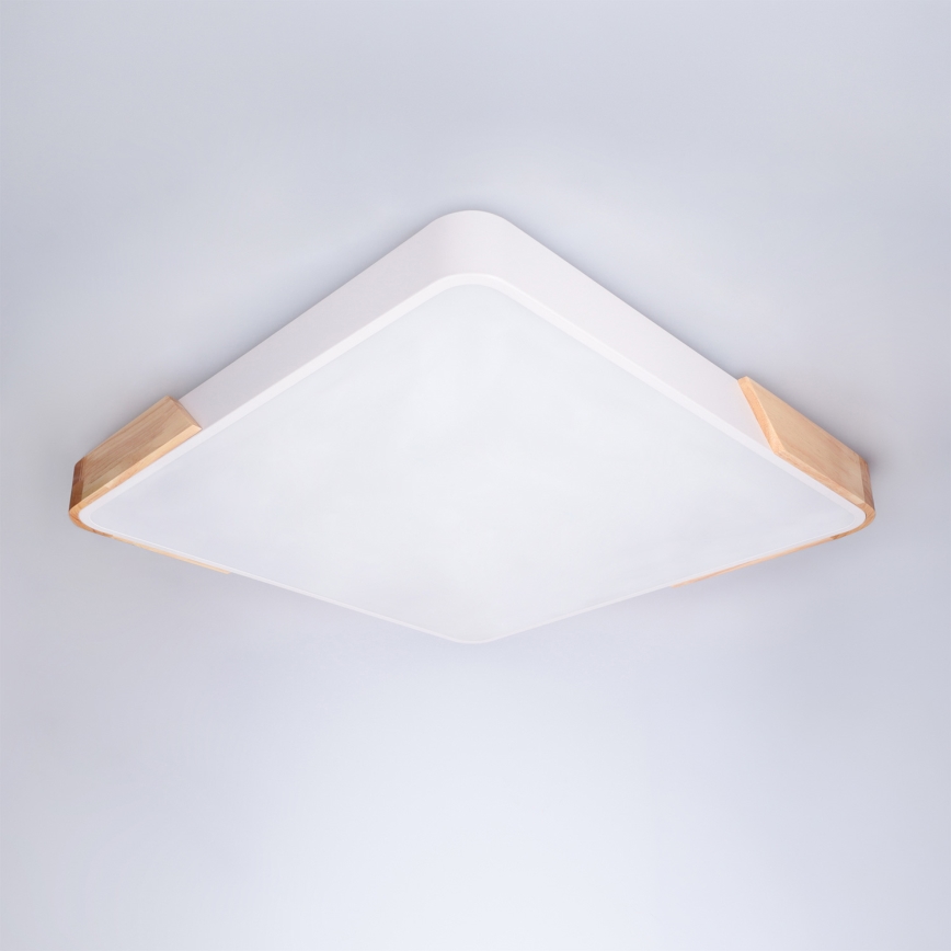 BRILAGI - regulējams LED griestu lukturis PILANA LED/60W/230V 3000-6500K ozols/balts 56x56 cm + tālvadības pults