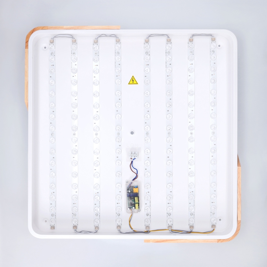 BRILAGI - regulējams LED griestu lukturis PILANA LED/60W/230V 3000-6500K ozols/balts 56x56 cm + tālvadības pults