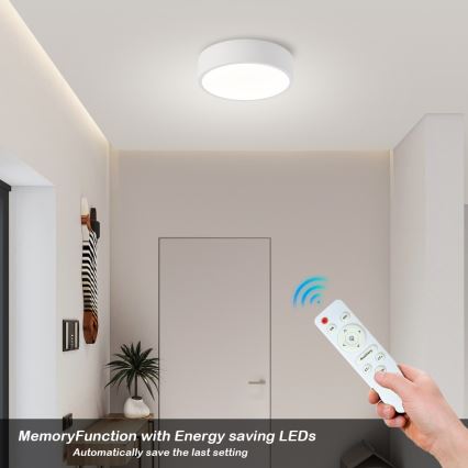 Brilagi - LED dimējamais griestu gaismeklis POOL LED/18W/230V 3000-6000K 20 cm balts + tālvadības pults