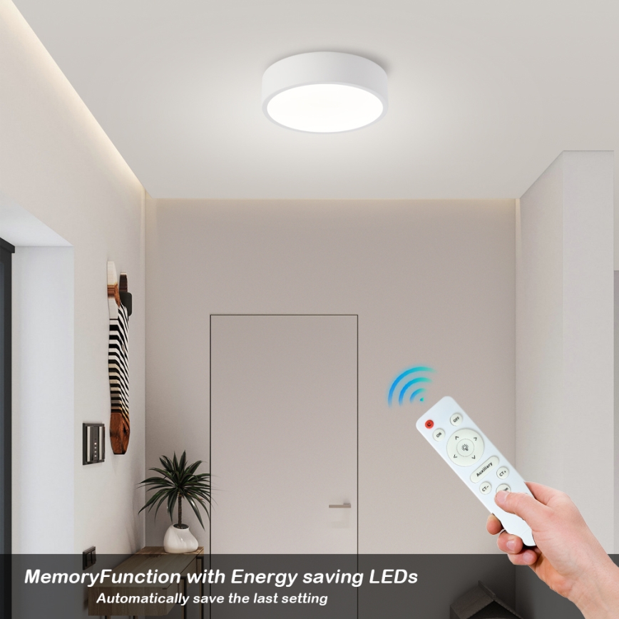 Brilagi - LED dimējamais griestu gaismeklis POOL LED/18W/230V 3000-6000K 20 cm balts + tālvadības pults