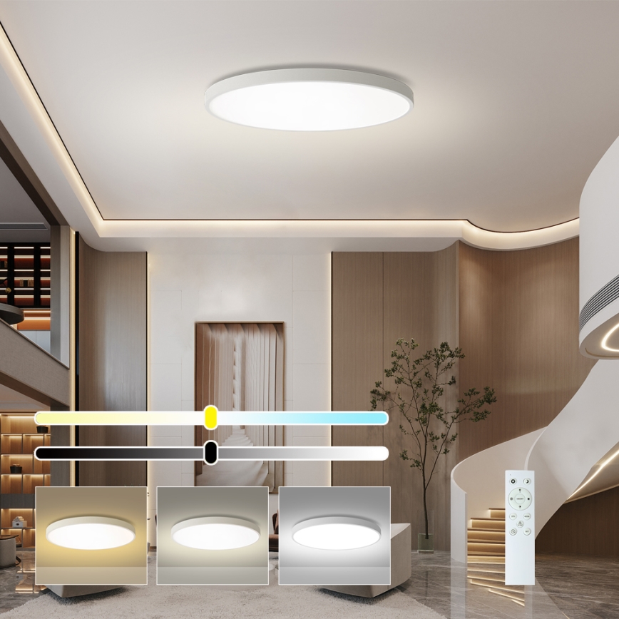 Brilagi - LED aptumšojama griestu lampa POOL SMART LED/180W/230V 3000-6000K Ø 120 cm Wi-Fi Tuya balta + tālvadība