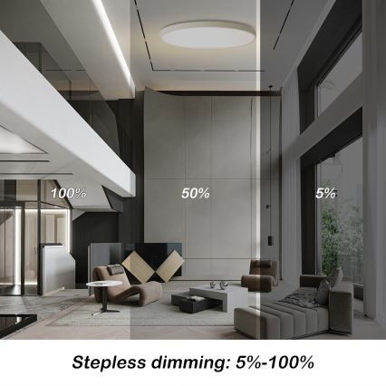 Brilagi - LED aptumšojama griestu lampa POOL SMART LED/180W/230V 3000-6000K Ø 120 cm Wi-Fi Tuya balta + tālvadība