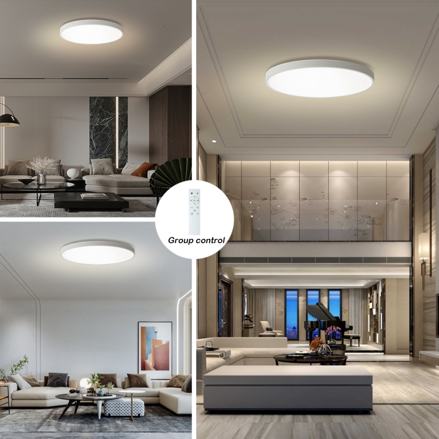 Brilagi - LED aptumšojama griestu lampa POOL SMART LED/180W/230V 3000-6000K Ø 120 cm Wi-Fi Tuya balta + tālvadība