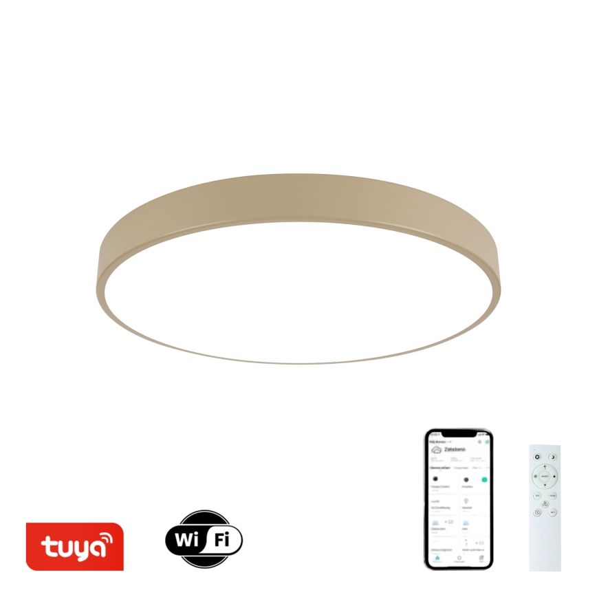 Brilagi - regulējama LED griestu lampa POOL SMART LED/60W/230V 3000-6000K Ø 50 cm Wi-Fi Tuya bēša + tālvadības pults