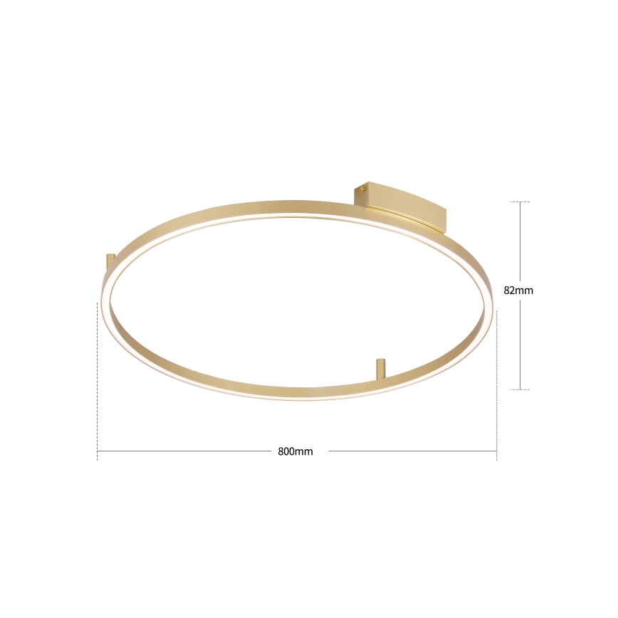 Brilagi - LED regulējama griestu lampa PORTOFINO LED/60W/230V 3000-6000K Ø 80 cm zelta + tālvadības pults