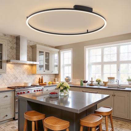 Brilagi - LED dimējams griestu gaismeklis PORTOFINO LED/85W/230V 3000-6000K Ø 120 cm melns + tālvadības pults