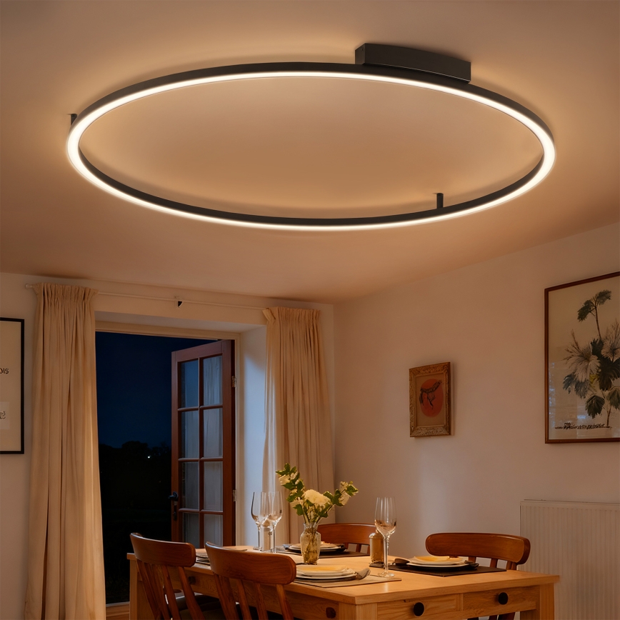 Brilagi - LED dimējams griestu gaismeklis PORTOFINO LED/85W/230V 3000-6000K Ø 120 cm melns + tālvadības pults