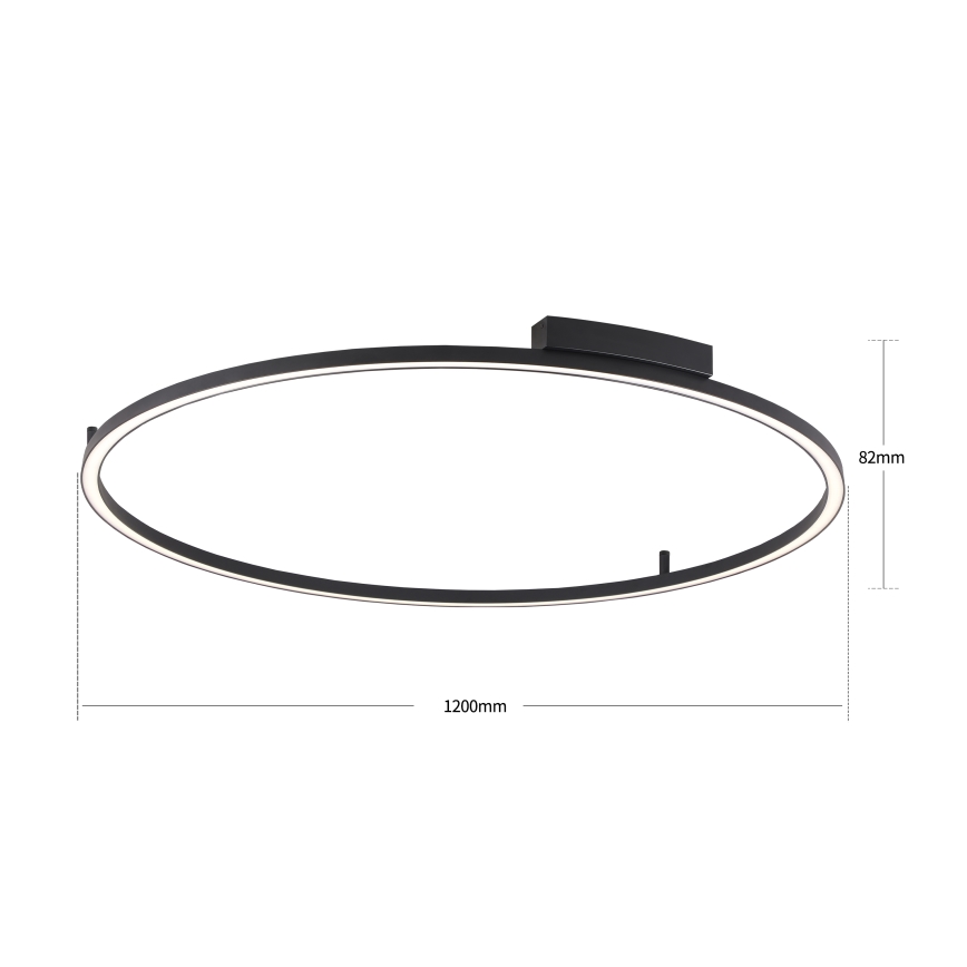 Brilagi - LED dimējams griestu gaismeklis PORTOFINO LED/85W/230V 3000-6000K Ø 120 cm melns + tālvadības pults