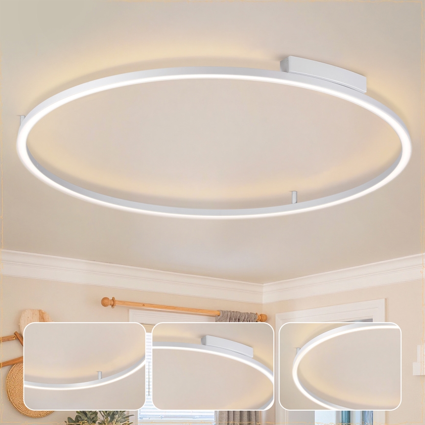 Brilagi - LED regulējams griestu gaismeklis PORTOFINO LED/85W/230V 3000-6000K Ø 120 cm sudraba + tālvadība
