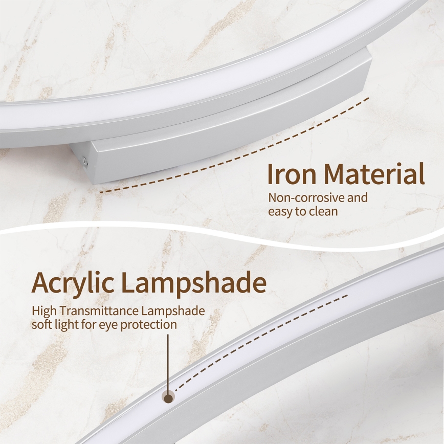 Brilagi - LED regulējams griestu gaismeklis PORTOFINO LED/85W/230V 3000-6000K Ø 120 cm sudraba + tālvadība