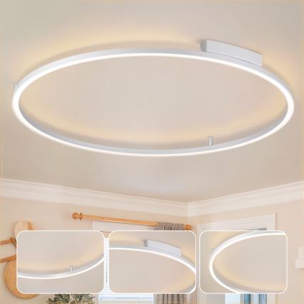 Brilagi - LED dimējams griestu lukturis PORTOFINO LED/85W/230V 3000-6000K Ø 120 cm sudraba + ar tālvadības pulti