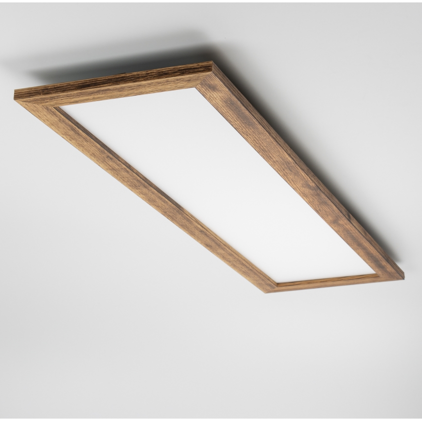 Brilagi - dimējama LED griestu lampa SLIMFRAME WOOD LED/58W/230V 124x33,7 cm 3000-6000K brūna + ar tālvadību