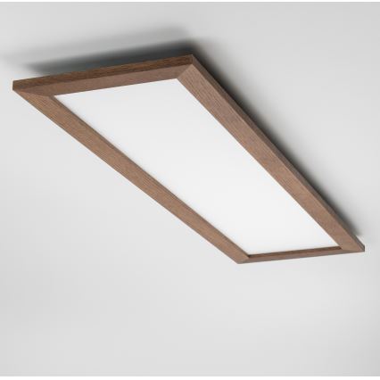 Brilagi - LED dimmējams griestu gaismeklis SLIMFRAME WOOD LED/58W/230V 124x34 cm 3000-6000K tumši brūns + ar tālvadības pulti