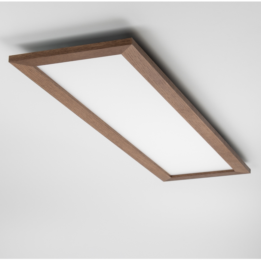 Brilagi - LED dimmējams griestu gaismeklis SLIMFRAME WOOD LED/58W/230V 124x34 cm 3000-6000K tumši brūns + ar tālvadības pulti