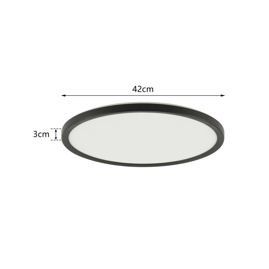 Brilagi - aptumšojams LED griestu gaismeklis ULTRA SLIM LED/24W/230V 2700-6500K Ø 42 cm melns + ar tālvadības pulti