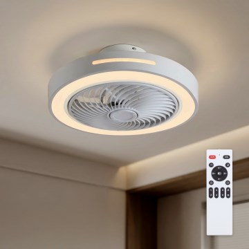 Brilagi - regulējams LED griestu gaismeklis ar ventilatoru LED/38W/230V 3000-6500K 3000-6500K diam. 46 cm balts + tālvadības pults