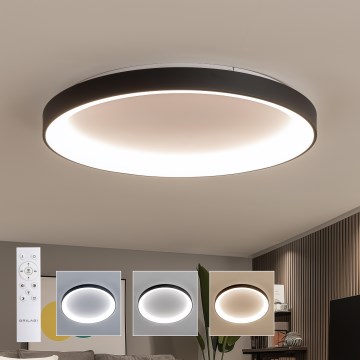 Brilagi - regulējams LED griestu gaismeklis FALCON II LED/108W/230V 3000–6500K Ø 80 cm melns + tālvadības pults