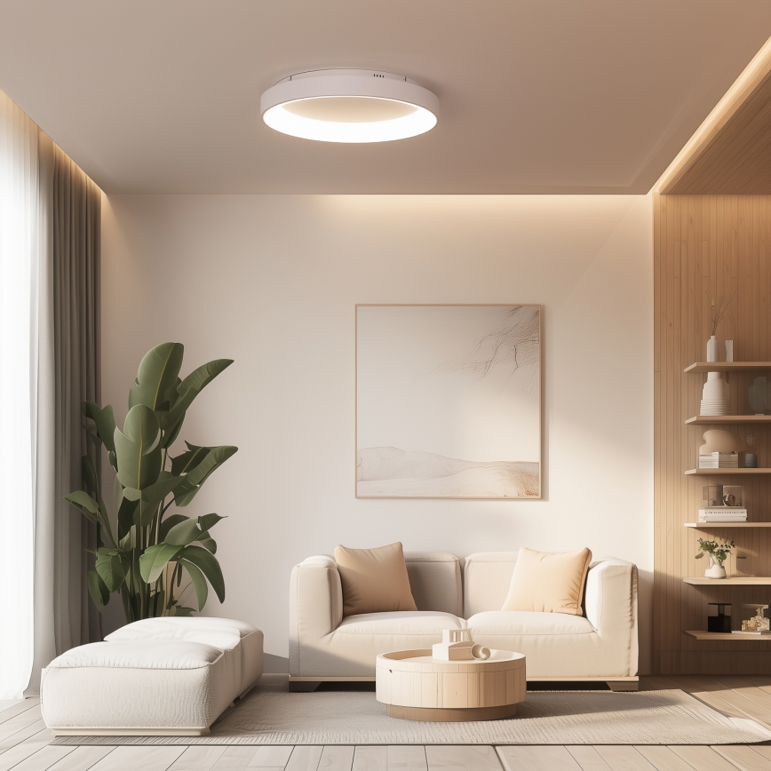 Brilagi - LED dimmējams griestu gaismeklis FALCON II LED/99W/230V 3000-6500K Ø 60 cm balts + ar tālvadības pulti