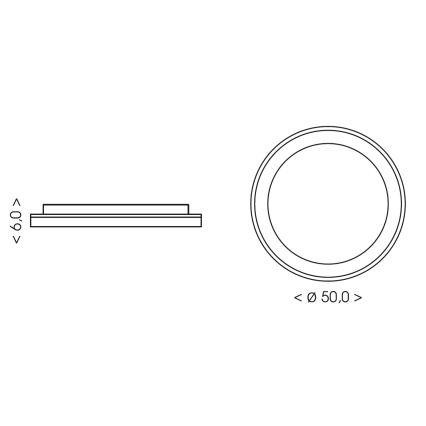 BRILAGI - LED dimējams griestu gaismeklis FALCON SLIM LED/42W/230V 3000-6500K Ø 50 cm bēšs + tālvadības pults