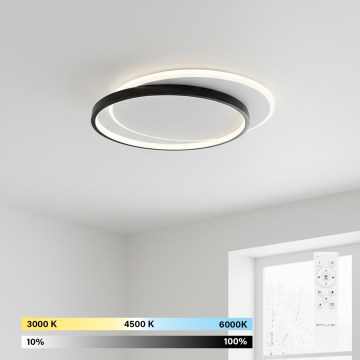 Brilagi - Regulējams LED griestu gaismeklis FLARE LED/48W/230V 3000-6000K 39,5x45 cm balta/melna + tālvadības pults