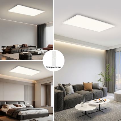 Brilagi - Dimējams LED griestu gaismeklis SLIMFRAME LED/80W/230V 120x60 cm 3000-6000K balts + tālvadība