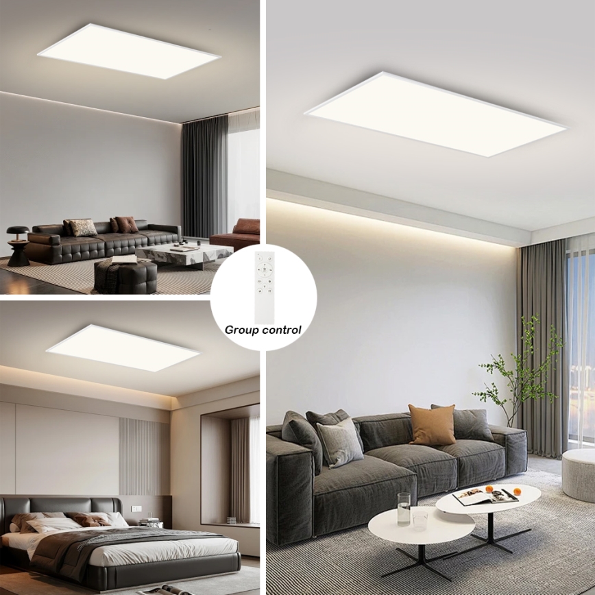 Brilagi - Dimējams LED griestu gaismeklis SLIMFRAME LED/80W/230V 120x60 cm 3000-6000K balts + tālvadība