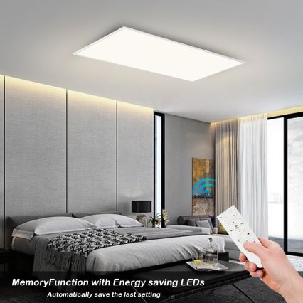 Brilagi - Dimējams LED griestu gaismeklis SLIMFRAME LED/80W/230V 120x60 cm 3000-6000K balts + tālvadība
