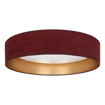 Brilagi - regulējams LED griestu gaismeklis VELVET SMARTIX LED/24W/230V 3000–6000 K Ø 45 cm vīnsarkana/zelta Wi‑Fi Tuya Beacon + tālvadības pults