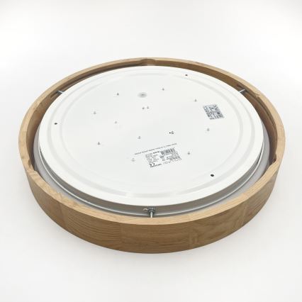 Brilagi - LED regulējams griestu lukturis MANAROLA REMOTE LED/24W/230V 3000-6500K pr. 41 cm, ozols + tālvadības pults