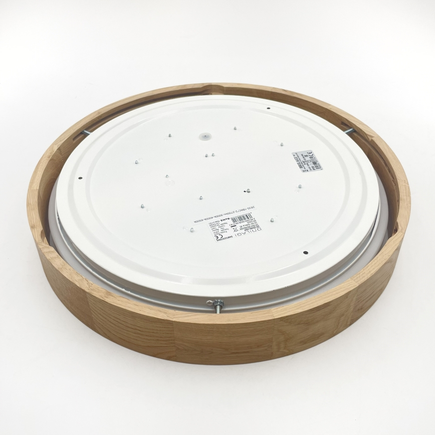 Brilagi - LED regulējams griestu lukturis MANAROLA REMOTE LED/24W/230V 3000-6500K pr. 41 cm, ozols + tālvadības pults