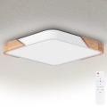 Brilagi - regulējams LED griestu lukturis PILANA LED/60W/230V 3000-6500K ozols/balts 56x56 cm + tālvadības pults