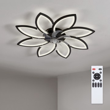 Brilagi - regulējams LED griestu ventilators LED/43W/230V Ø 90 cm melns + tālvadības pults