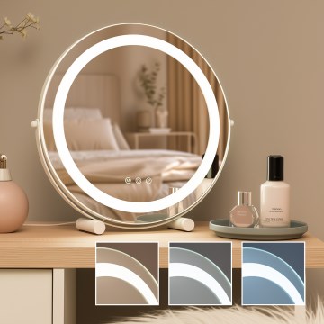 BRILAGI - regulējams LED grima spogulis CALIFORNIA, 17 W, 230 V, 3000/4000/6500 K, Ø 42 cm, balts