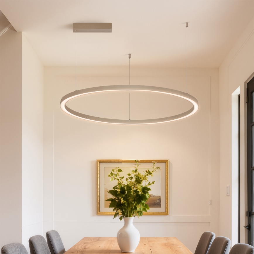 BRILAGI - LED lustra ar regulējamu spilgtumu uz troses PORTOFINO LED/60W/230V 3000-6000K diam. 80 cm bēša + ar tālvadības pulti