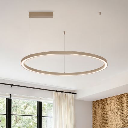 BRILAGI - LED lustra ar regulējamu spilgtumu uz troses PORTOFINO LED/60W/230V 3000-6000K diam. 80 cm bēša + ar tālvadības pulti