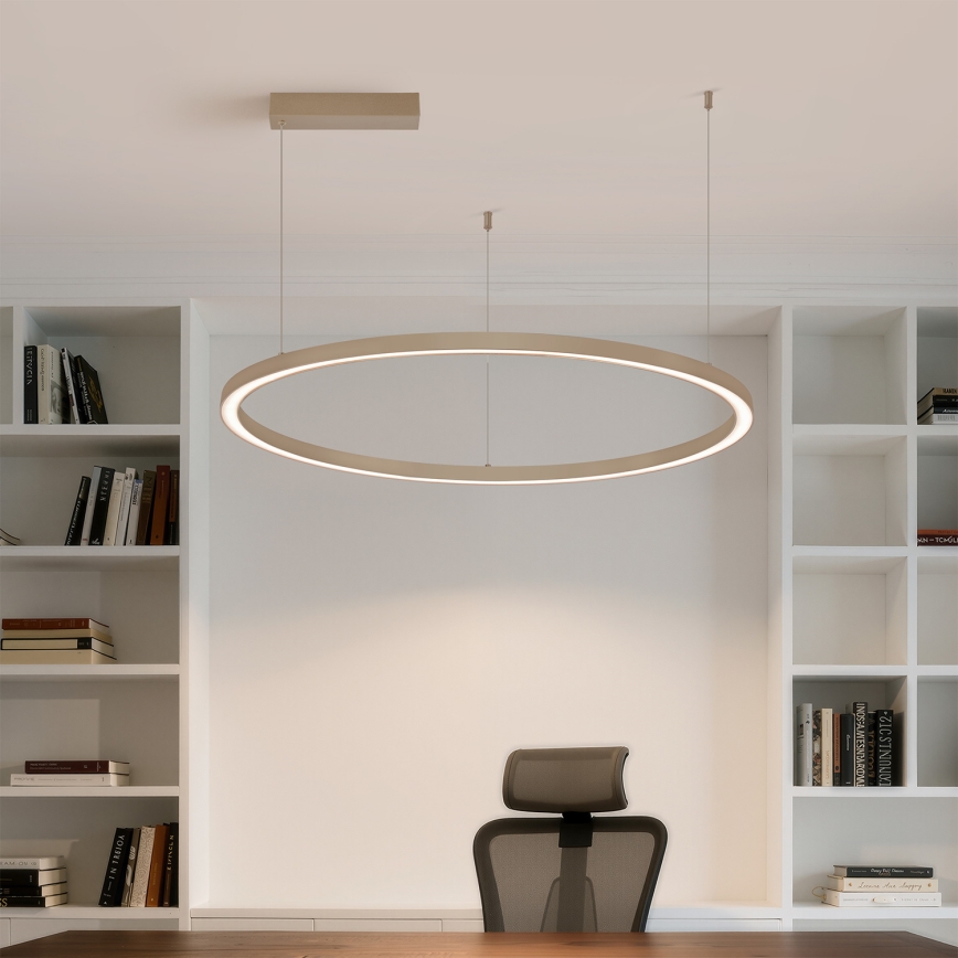 BRILAGI - LED lustra ar regulējamu spilgtumu uz troses PORTOFINO LED/60W/230V 3000-6000K diam. 80 cm bēša + ar tālvadības pulti