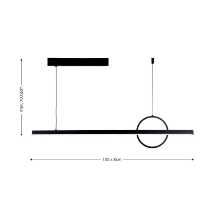Brilagi - Regulējams LED lustra ar vadu NIVIO LED/20W/230V 3000-6000K + tālvadības pults