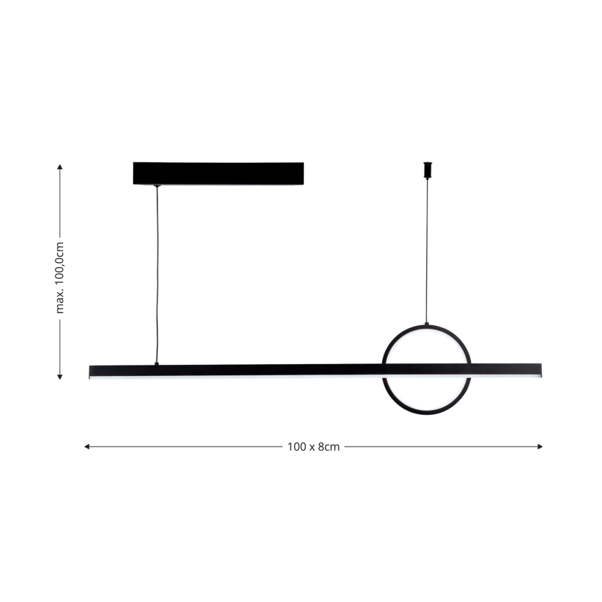 Brilagi - Regulējams LED lustra ar vadu NIVIO LED/20W/230V 3000-6000K + tālvadības pults