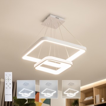 Brilagi - Regulējams LED lustrs uz troses FALCON SLIM LED/78W/230V 3000-6500K 50x50 cm balts + tālvadības pults