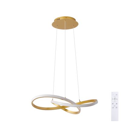 Brilagi - LED regulējama lustra uz troses INFINITY LED/55W/230V 3000-6000K 50x50 cm zelta + tālvadība