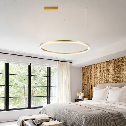 Brilagi - PORTOFINO regulējams LED lustrs uz kabeļa LED/60W/230V 3000-6000K diam. 80 cm zelta + ar tālvadības pulti
