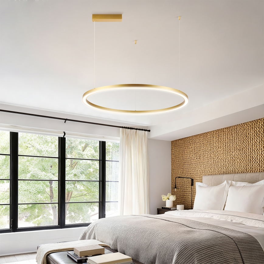 Brilagi - PORTOFINO regulējams LED lustrs uz kabeļa LED/60W/230V 3000-6000K diam. 80 cm zelta + ar tālvadības pulti