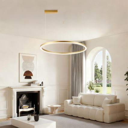 Brilagi - PORTOFINO regulējams LED lustrs uz kabeļa LED/60W/230V 3000-6000K diam. 80 cm zelta + ar tālvadības pulti