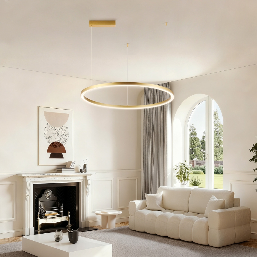 Brilagi - PORTOFINO regulējams LED lustrs uz kabeļa LED/60W/230V 3000-6000K diam. 80 cm zelta + ar tālvadības pulti