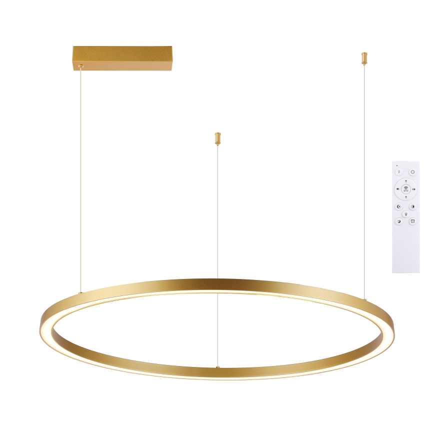 Brilagi - PORTOFINO regulējams LED lustrs uz kabeļa LED/60W/230V 3000-6000K diam. 80 cm zelta + ar tālvadības pulti