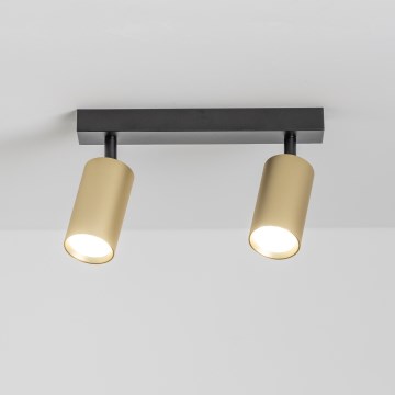 Brilagi - Regulējams LED punktveida gaismeklis SELE GOLDEN 2xGU10/6,5W/230V 2700-6500K melns/zelts