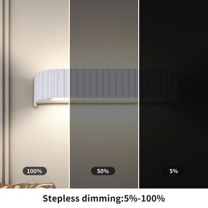 BRILAGI - regulējams LED sienas gaismeklis FALCON MODERN LED/14W/230V 3000-6000K 40 cm balts + ar tālvadības pulti